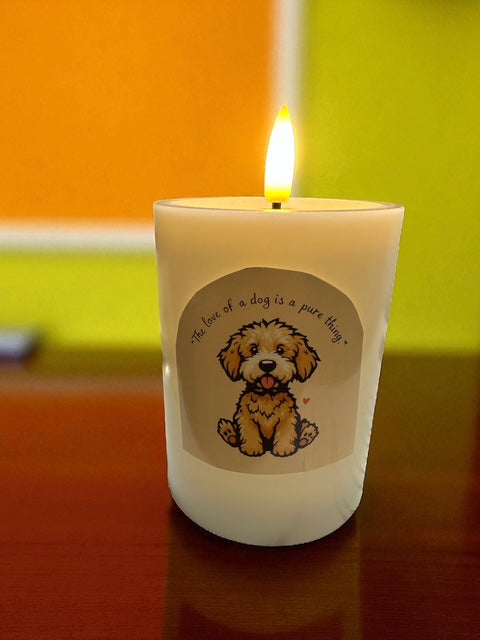 Pup Keepsake LED Candle