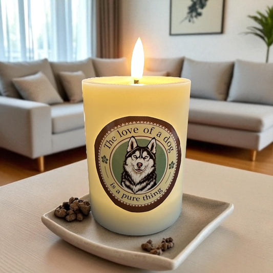 Pup Keepsake LED Candle