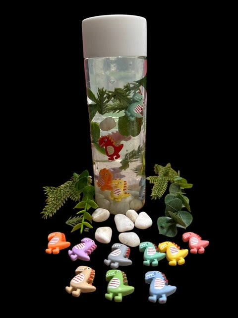 7" Dino Aqua Discovery Sensory Bottle
