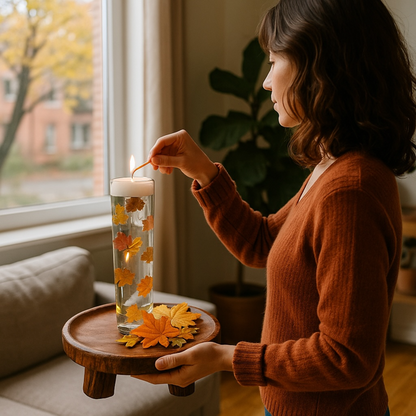 Fall leaves Floating Decor Vase