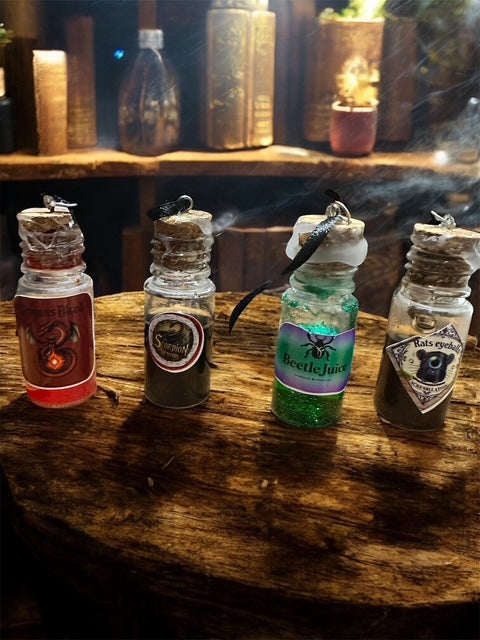 Halloween Potion Necklaces (Set of 4)