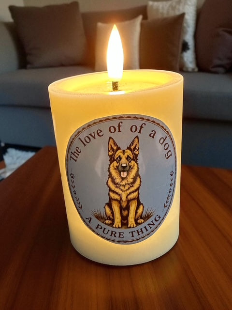 Pup Keepsake LED Candle