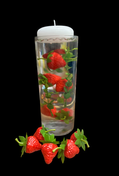 Strawberries Floating Decor Vase