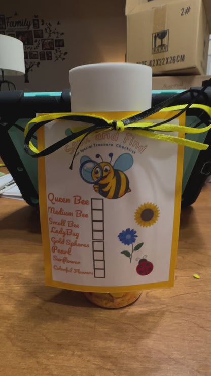 8" Bumble Bee Seek and Find Discovery Sensory Bottle